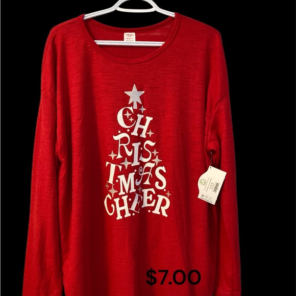 Holiday Time Tops - Holiday Time Red Holiday Cozy long sleeve shirt